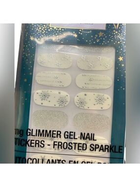 2/$15 Avon Glimmer Gel Nail Stickers Frosted Sparkle New